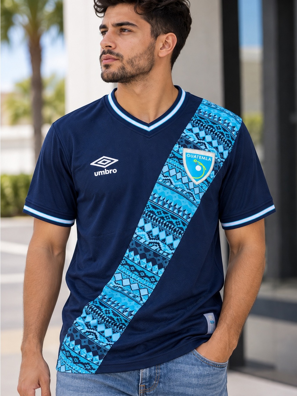 Umbro Guatemala National Team Soccer Jersey Men’s XL Navy Blue Football Shirt
